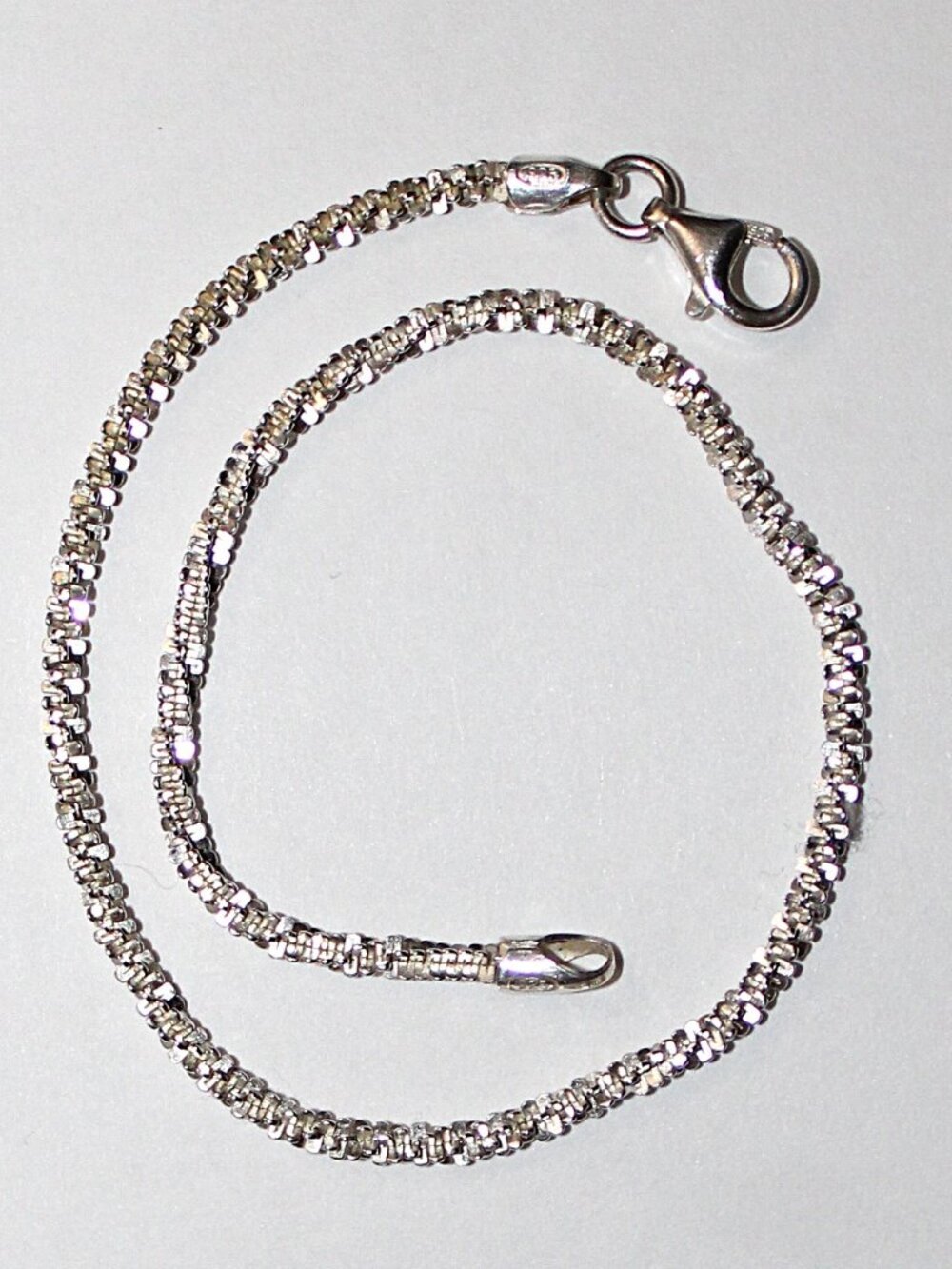 Sterling Silver Margherita Chain Bracelet 8 Inches